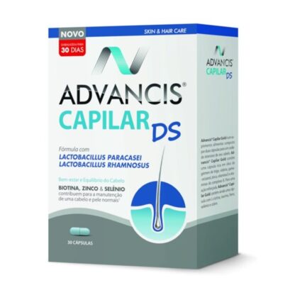 Advancis Capilar DS 30 Cápsulas é um suplemento alimentar com uma fórmula inovadora e otimizada,
