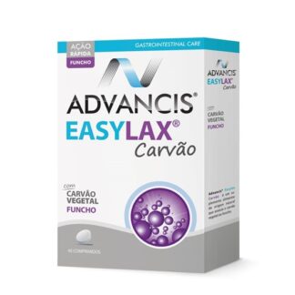 Advancis Easylax Carvão 45 Comprimidos, suplemento alimentar. Com a finalidade de aliviar a flatulência, aliviar a sensação de barriga inchada e aliviar o desconforto intestinal.