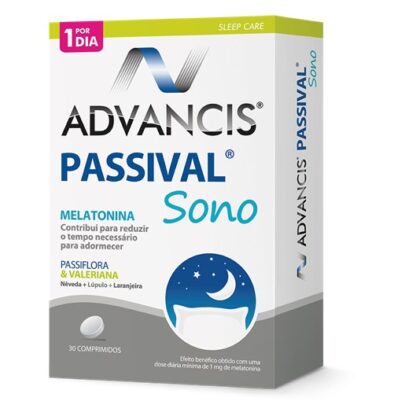 Advancis Passival Sono 30 comprimidos, suplemento alimentar. Com a finalidade de induzir o sono, diminuir o tempo para adormecer e ainda permitir um sono reparador.