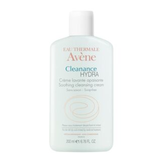 Avene Cleanance Hydra Creme Lavante Suavizante 200ml, limpa e protege a pele sensível e desidratada por um tratamento medicamentoso anti-acneico.