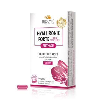 Biocyte Hyaluronic Extra Plus 30 Cápsulas, alta concentração de ácido hialurónico para atacar as rugas profundas.