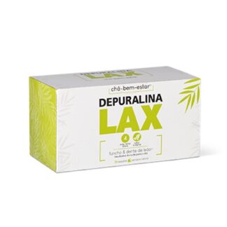 A Depuralina Lax Chá é uma infusão à base de: Cavalinha, Funcho, Sene, Dente de Leão e Menta. Regular o funcionamento do trânsito intestinal.