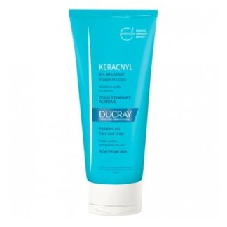 Ducray Keracnyl Gel Espuma 200ml, higiene da pele com tendência acneica
