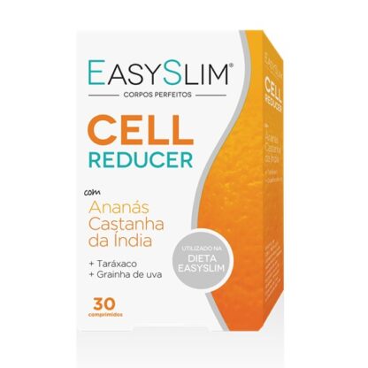 Easyslim Cell Reducer, é um suplemento alimentar constituído por extratos secos de Ananás, Taráxaco, Grainha de Uva e Castanheiroda- Índia, ingredientes que constituem uma ajuda na redução da celulite (pele tipo “casca de laranja”)