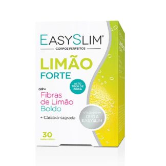 Easyslim Limão Forte 30 Comprimidos é um suplemento alimentar em comprimidos à base de fibras de limão, em associação com um complexo de plantas como cáscara-sagrada, aloé vera, amieiro negro e boldo, reforçado com frutooligossacáridos.