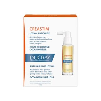 Ducray Creastim Loção Anti-Queda 2x30ml, queda de cabelo ocasional unisexo. Stress, fadiga. Pode ser usado durante a gravidez, amamentação e tratamento de cancro.