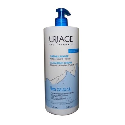 Uriage Creme Lavante 1000ml, higiene suave sem sabão. Agradavelmente perfumado, um cuidado 2 em 1, limpa e hidrata e deixa a pele em suave.