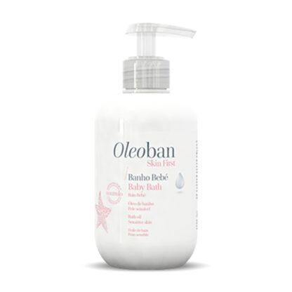 Oleoban Banho Bebé 300ml, higiene com hidratação para o banho do seu bebé. Adequado a pele reativa ou sensivel.