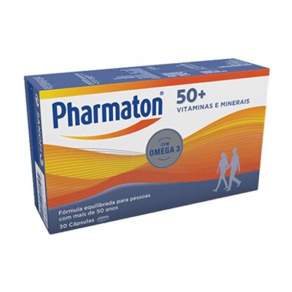 Pharmaton 50+ é um multivitamínico completo e equilibrado com vitaminas, minerais, ómega 3 (EPA e DHA)