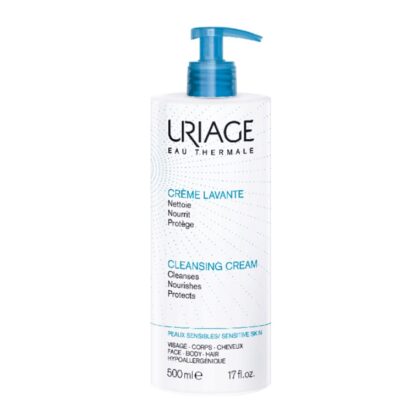Uriage Creme Lavante 500ml, higiene suave sem sabão. Agradavelmente perfumado, um cuidado 2 em 1, limpa e hidrata e deixa a pele em suave.