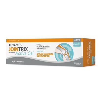 Advancis Jointrix Active Gel 100ml, um gel para crioterapia. com a finalidade de aliviar as dores musculares e as dores articulares pós-traumáticas.