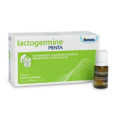 Lactogermine Penta, é um suplemento alimentar que contribui para a reposição de uma flora intestinal saudável,