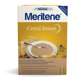 Nestlé Meritene Cereal Instant Cereais com Cacau 2x300gr, é um alimento nutritivo rico em cereais para uma alimentação equilibrada