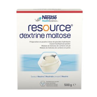 Nestlé Resource Dextrine Maltose 500gr, módulo de hidratos de carbono em pó para enriquecer a dieta.