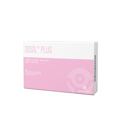 Dosil Plus 20 Comprimidos Mastigáveis é um suplemento alimentar formulado à base de extracto seco de Gengibre (Zingiber officinalle Roscoe), titulado a 5% em gingeróis, e Vitamina B6