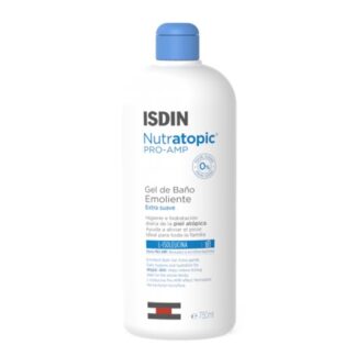 Isdin Nutratopic Pro-AMP Gel Banho 750ml, com a finalidade de higiene e proteção específicas sem agressão nem prurido. Em suma este é o gel de banho ideal para a higiene diária de pele atópica.