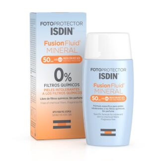 Isdin Fotoprotector Fusion Fluid Mineral SPF50+ 50ml, o primeiro filtro físico que se funde com a sua pele.