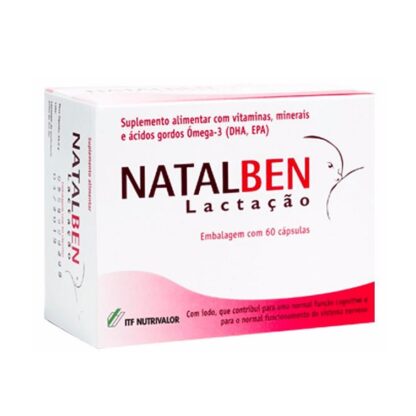 Natalben Lactancia 60 cápsulas é um suplemento alimentar que ajuda a atender às necessidades nutricionais das mulheres durante o aleitamento materno.