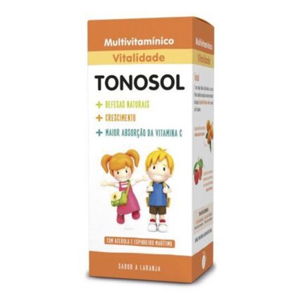 Tonosol Vitalidade é uma Solução Bebível Multivitamínica com uma fórmula completa com 100% dos Valores de Referência do Nutriente