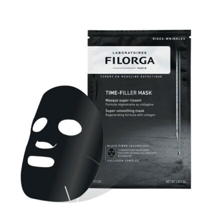 Filorga Time Filler Máscara Super Alisadora 1 Dose, a máscara de tecido tensora, bem como, alisadora com colagénio. Com o propósito de proporcionar efeito regenerador intensivo.