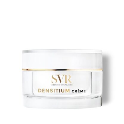 SVR Densitium Creme Refirmante e Hidratante 50 ml, com a finalidade de reforçar e redensificar a pele.