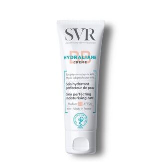 SVR Hydraliane BB Creme Medium SPF20 40 ml, com a finalidade de matificar e uniformizar a pele. De tal forma que consegue manter a pele hidratada durante 24 horas.