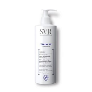 SVR Xérial 10 Leite Corporal 400 ml, com a finalidade de assegura uma hidratação, bem como uma ação anti descamação. De tal forma que  alisa e suaviza a pele, assim como proporciona um conforto intenso.