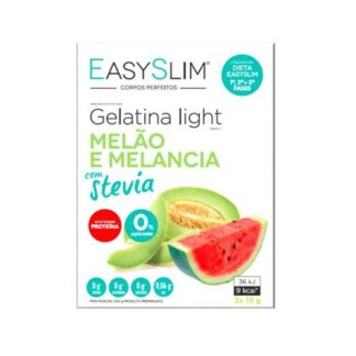 Easyslim Gelatina Light de Melão e Melancia 2 Saquetas, gelatinas frescas, saborosas e disponíveis em vários sabores, EASYSLIM® Gelatinas Light com Stevia
