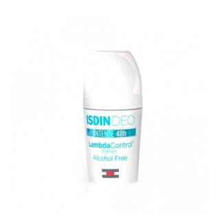 Isdin Lambda Control Roll-On Desodorizante 50 ml, Emulsão hidratante e antitranspirante para a higiene diária. Indicado para todos os tipos de pele.