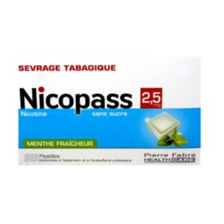 Nicopass 2,5 mg Menta Fresca 36 Pastilhas