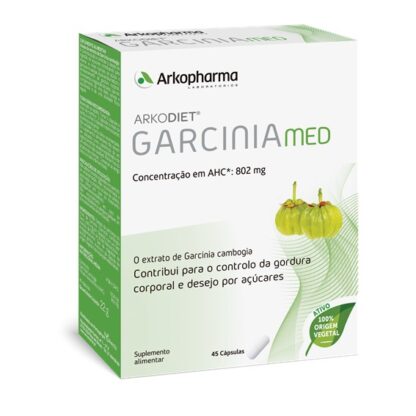 Arkodiet Garcinia Cambogia é um suplemento alimentar à base de extrato de raiz de Garcínia Cambogia.