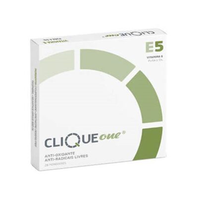 Clique One E5 Antioxidante 28 Monodoses, antioxidante e antirradicais livres com Vitamina E pura a 5% para peles reativas