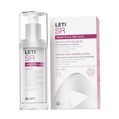 LetiSR Serum Anti-Vermelhidões 30ml, fórmula concentrada e ultra reparadora para o cuidado diário da pele sensível com vermelhidão, para o cuidado diário da pele sensível com vermelhidão