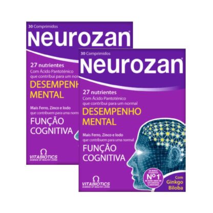 Neurozan Original Pack 2x30 Cápsulas foi cientificamente desenvolvido para reforçar a dieta com nutrientes que ajudam a manter o desempenho mental