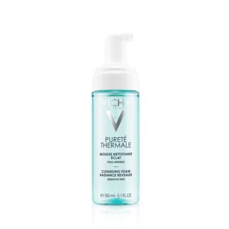 Vichy Pureté Thermale Espuma Limpeza e Luminosidade 150ml, liberta a pele de todas as impurezas, graças à sua espuma suave ultra-leve.