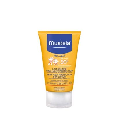 Mustela Leite Solar SPF 50+ 100 ml, adaptado certamente a todos os tipos de pele. Incluindo aliás, as peles atópicas e peles intolerantes e reativas. Com proteção solar muito elevada.