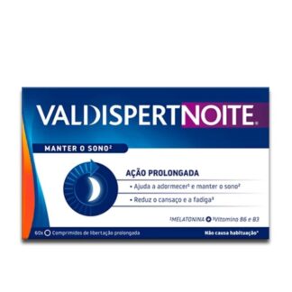 ValdispertNoite 60 Comprimidos, tem uma fórmula inovadora com melatonina que contribui para reduzir o tempo necessário para adormecer, e contribui para o alívio dos sintomas subjectivos da diferença horária.