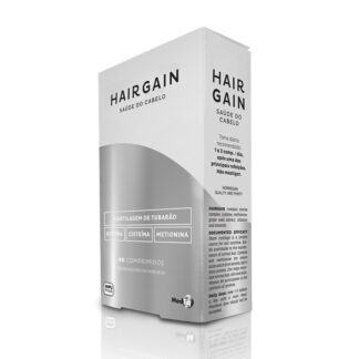 Hairgain 60 comprimidos, foi desenvolvido para promover o crescimento do cabelo e controlar a perda excessiva de cabelo.