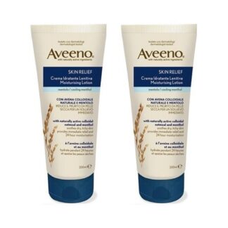 Aveeno Skin Relief Creme Hidratante Lenitivo Mentol 2×200 ml
