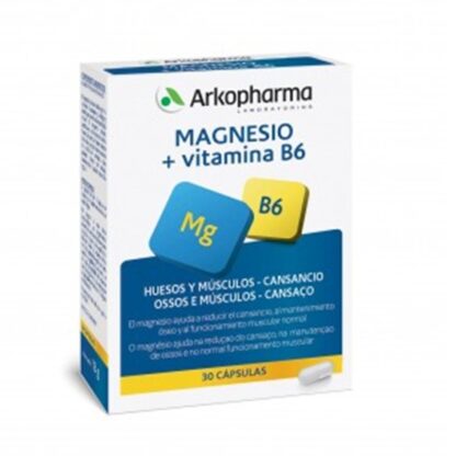 Arkopharma Magnésio + Vitamina B6 30 Cápsulas, o Magnésio e a Vitamina B6 ajudam a diminuir o cansaço e a fadiga.