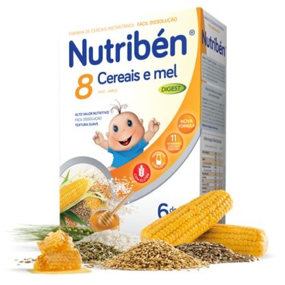 Nutribén 8 Cereais e Mel Digest Não Lácteo 300gr