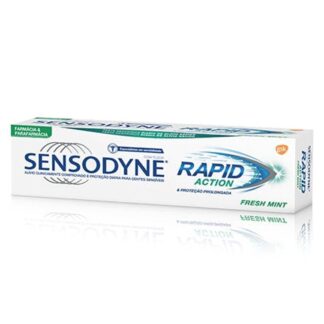 Sensodyne Rapid Action Fresh Mint Pasta Dentífrica 75ml está clinicamente comprovada para proporcionar um alívio rápido da dor da sensibilidade dentária