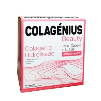 Colagenius Beauty Colagénio 30 Carteiras, é uma fonte de alta riqueza que preserva os níveis de colagénio no corpo, suplemento natural que o ajuda no rejuvenescimento.