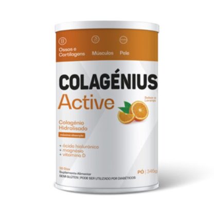 Colagenius Active Laranja Pó 345 g,  é uma fonte de alta riqueza que preserva os níveis de colagénio no corpo
