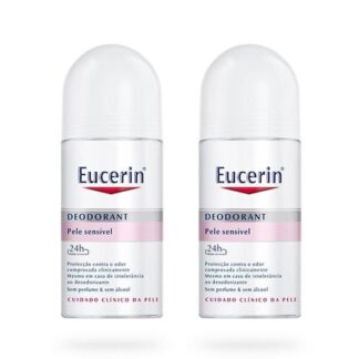 Eucerin Desodorizante Roll-On Pele Sensível 24h 50 ml, está comprovado que esta fórmula suave protege contra o odor e é adequada