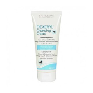 Dexeryl Cleansing Cream 200 ml, com a finalidade de limpar com suavidade, hidratar e proteger a pele da desidratação cutânea. Além disso pode ser utilizado em todos os tipos de pele muito seca. Bem como em peles peles com tendência atópica.