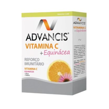 Advancis Vitamina C + Equinácea 30 Compimidos, ajuda certamente a aumentar as resistências e a reforçar as defesas do organismo face a constipações e outras afeções próprias do inverno. Bem como todas as situações de fraqueza ao longo do ano.