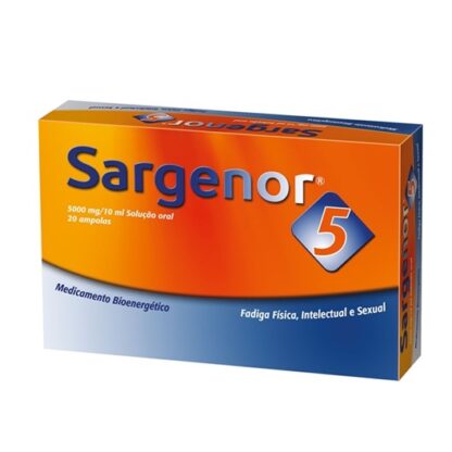 Sargenor 5 20 Ampolas medicamento indicado em situações de cansaço físico, psíquico ou sexual.