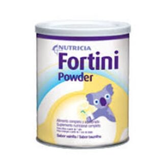 Fortini Powder Baunilha 400gr, alimento dietético para fins medicinais específicos, indicado para satisfação das necessidades nutricionais das crianças, a partir de um ano de idade, com malnutrição associada a doença.