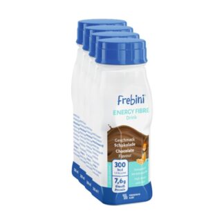 Fresubin Energy Fibra Drink Sabor Chocolate 4x200ml - Nutrição Complementar com Fibra para Crianças
